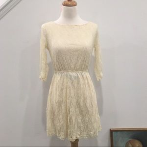 Cream Lace Dress BeBop